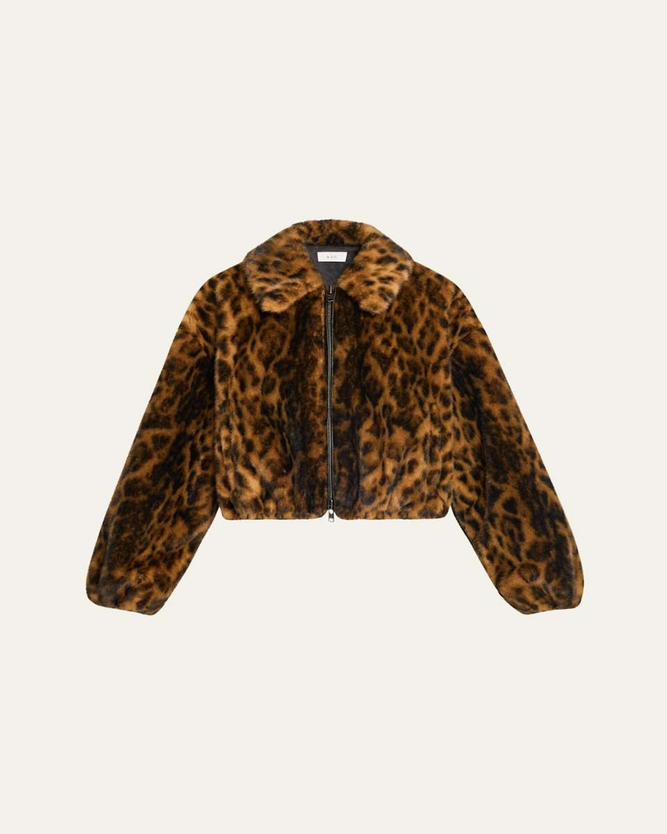 Esme Leopard Faux Fur Jacket